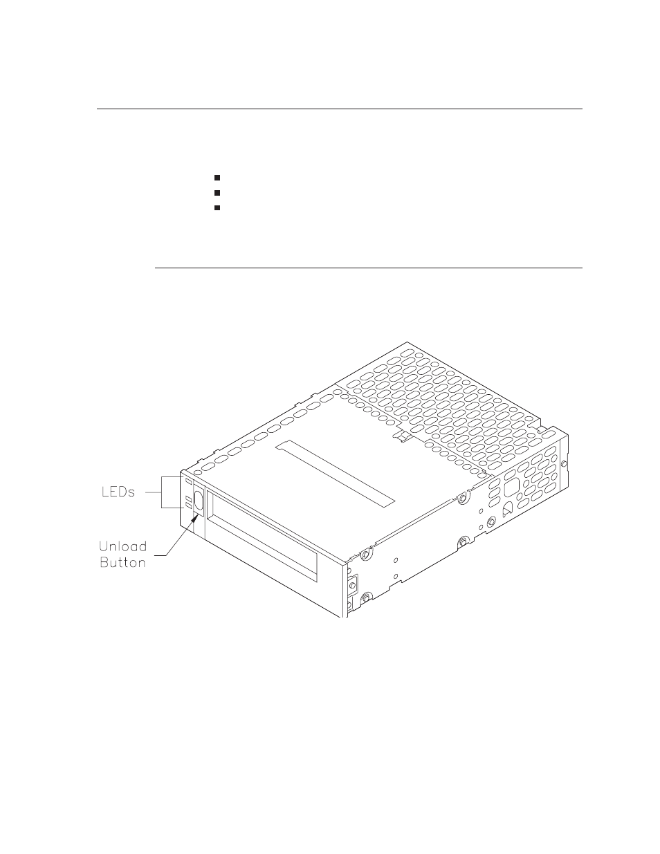 Physical description, Front panel controls and indicators, Physical description -9 | Front panel controls and indicators -9, Figure 1-3, Label location and content -10 | Exabyte EXB-8505 8mm User Manual | Page 23 / 124