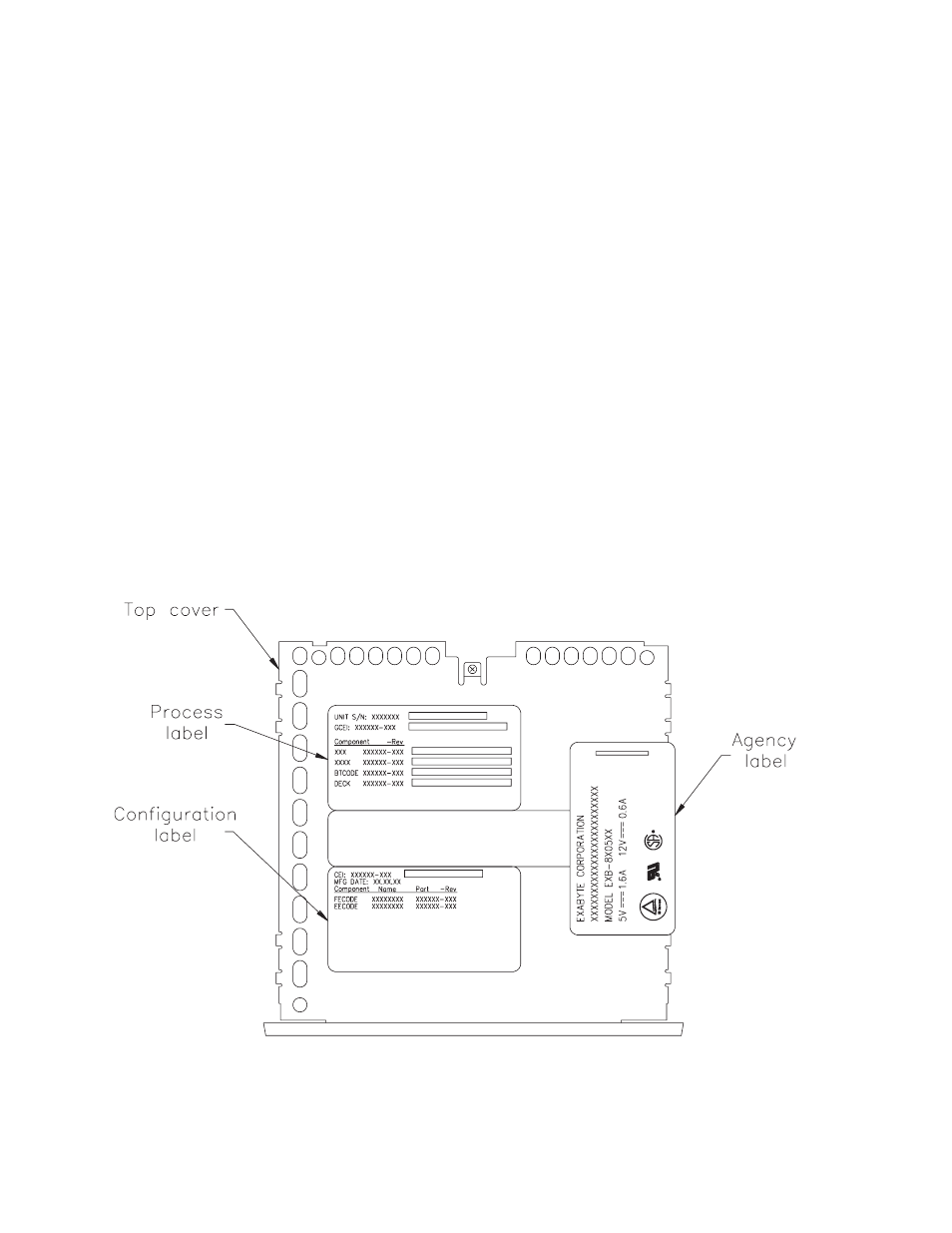 Figure 1-4, Back panel (single-ended configuration) -11 | Exabyte EXB-8505 8mm User Manual | Page 24 / 124