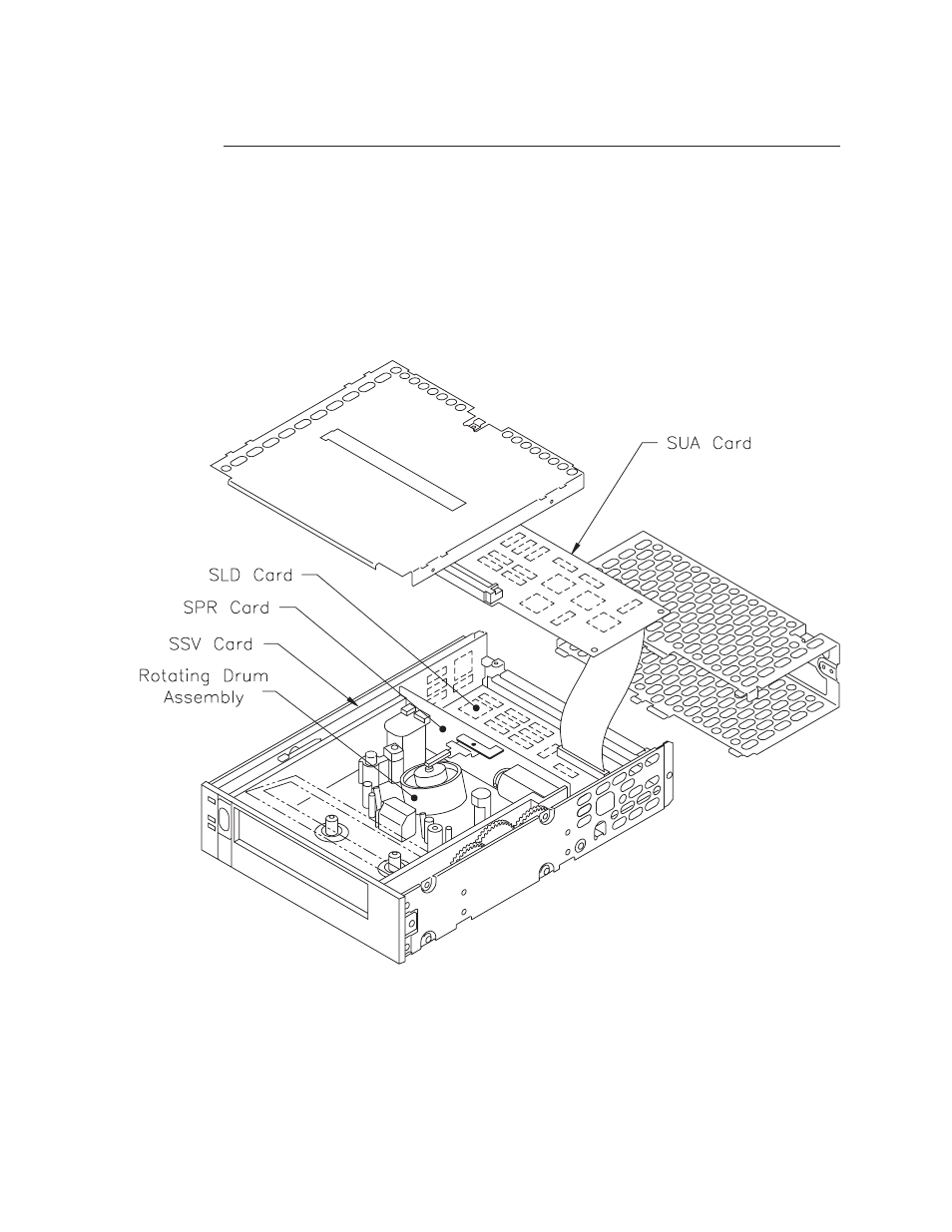 Internal components of the tape drive, Internal components of the tape drive -13, Figure 1-6 | Location of the read heads and write heads -14 | Exabyte EXB-8505 8mm User Manual | Page 27 / 124