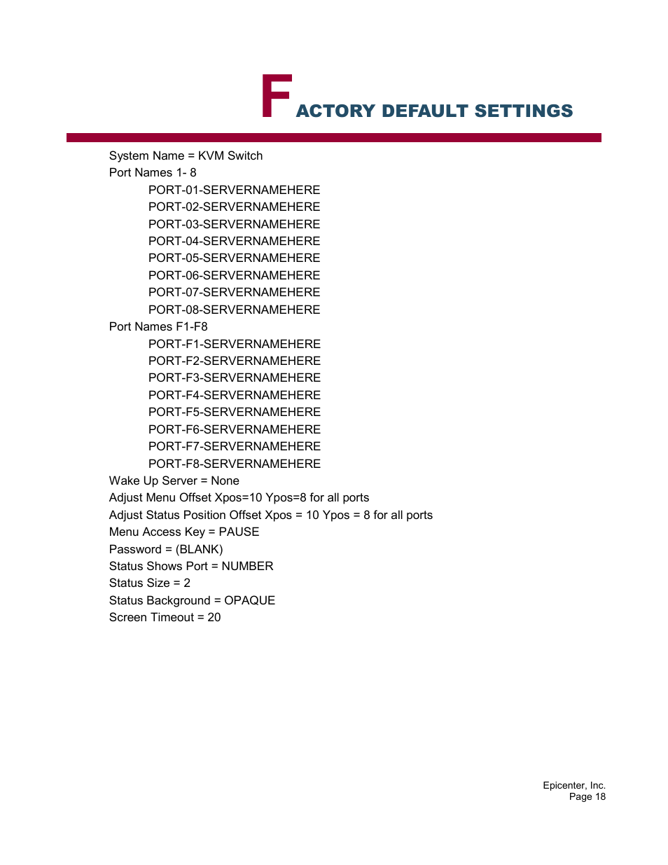 Epicenter 2x8 User Manual | Page 18 / 25