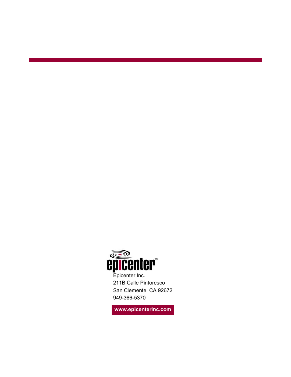 Epicenter 2x8 User Manual | Page 25 / 25