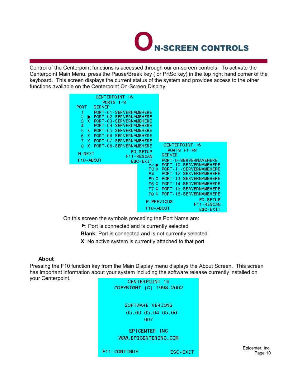 Epicenter Centercade 16 User Manual | Page 10 / 25