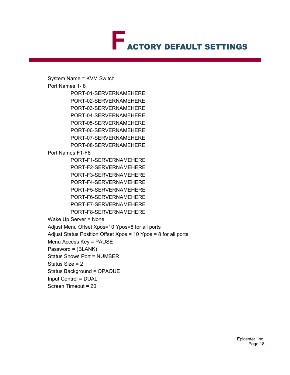 Epicenter Centercade 16 User Manual | Page 18 / 25