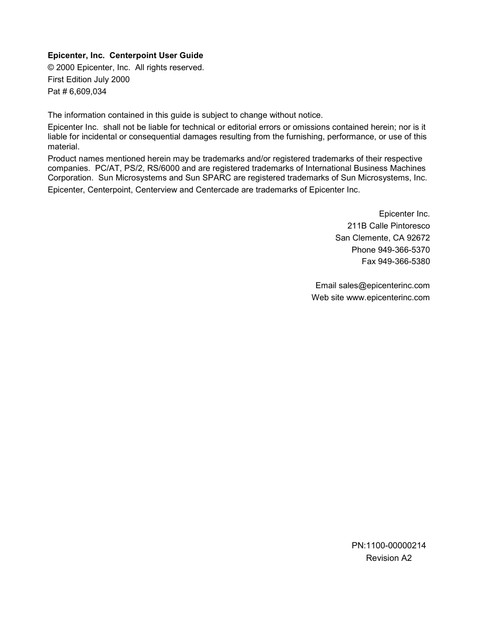 Epicenter Centercade 16 User Manual | Page 2 / 25