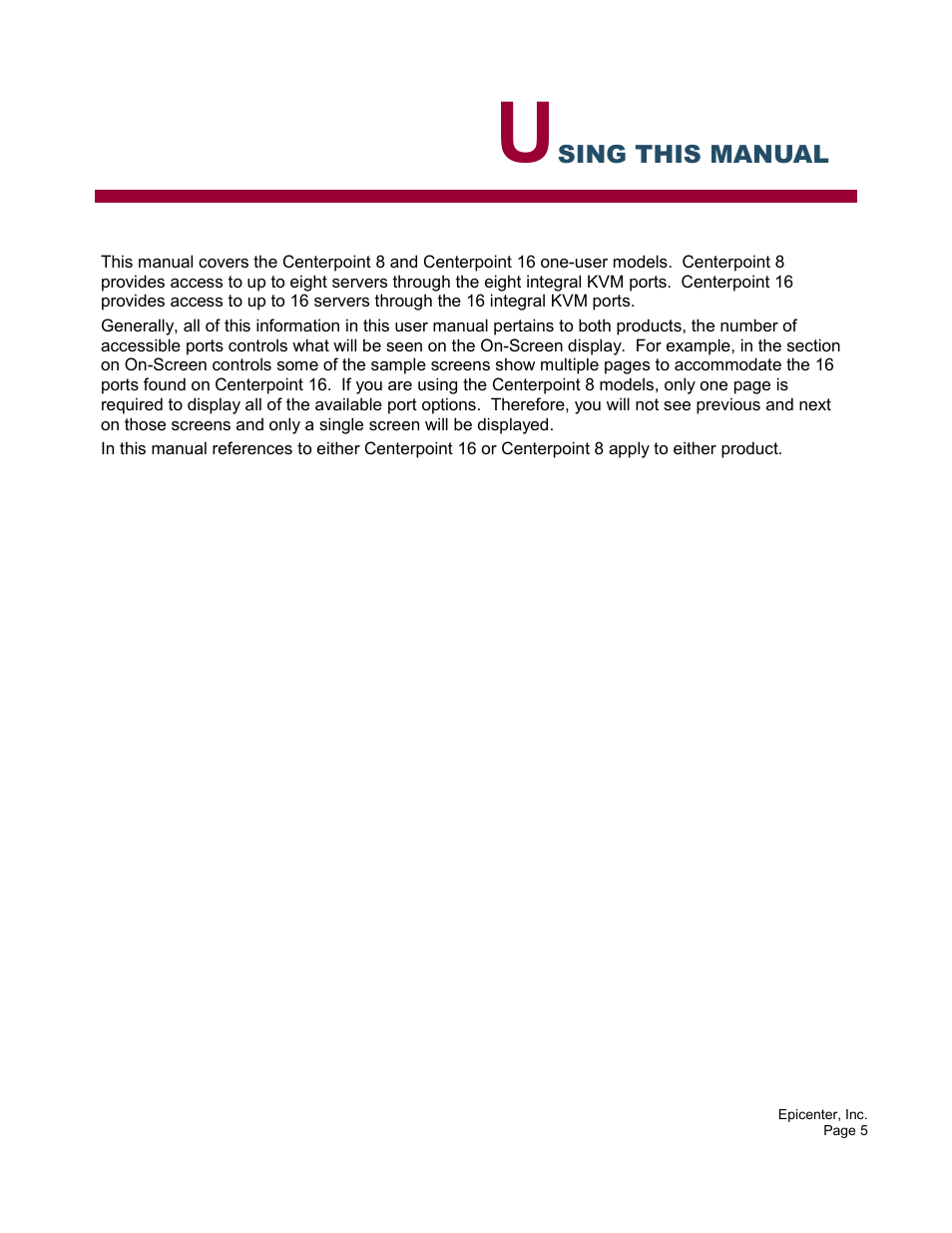 Epicenter Centercade 16 User Manual | Page 5 / 25