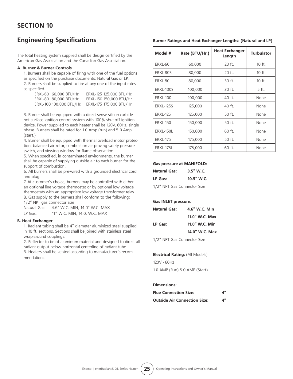 Enerco ERXL-125S User Manual | Page 25 / 28