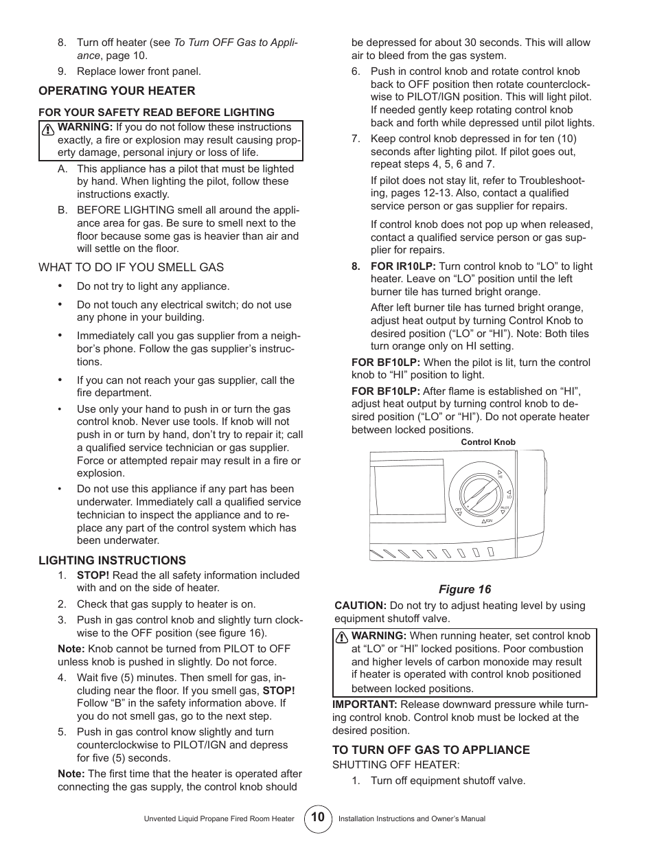 Enerco HSVFR10LPT User Manual | Page 10 / 16