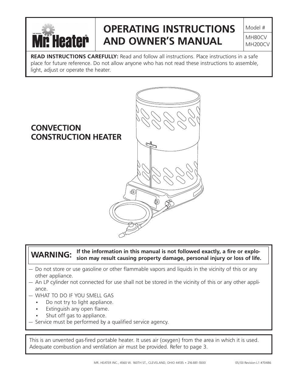 Enerco MH80CV User Manual | 12 pages