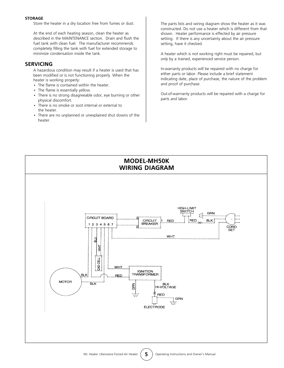Model-mh50k wiring diagram | Enerco MH50K User Manual | Page 5 / 8