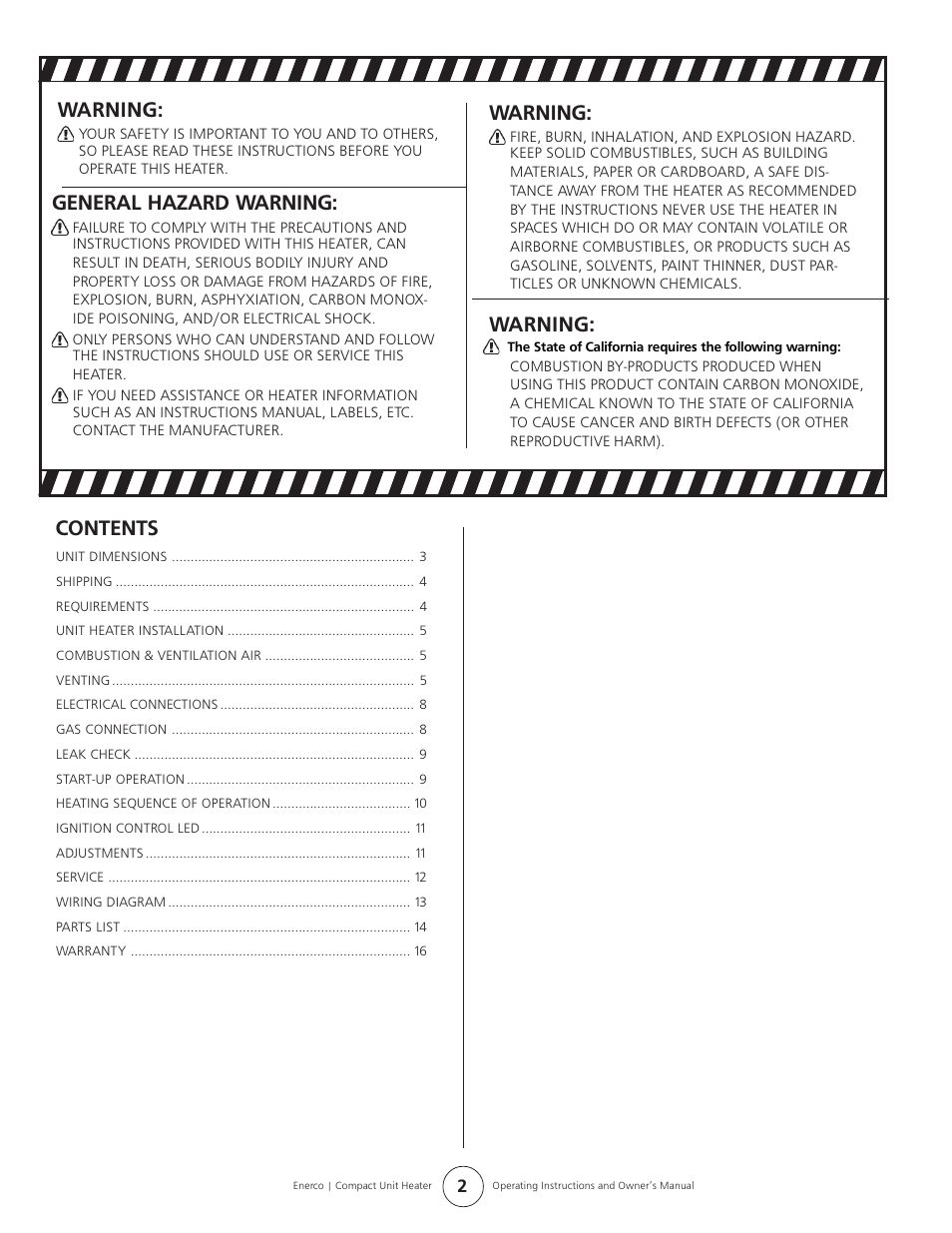 Enerco MHU 45 User Manual | Page 2 / 16