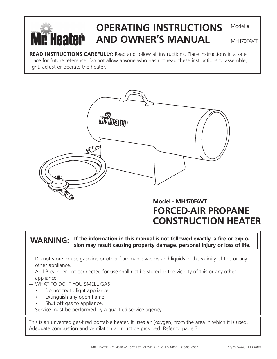 Enerco MH170FAVT User Manual | 8 pages