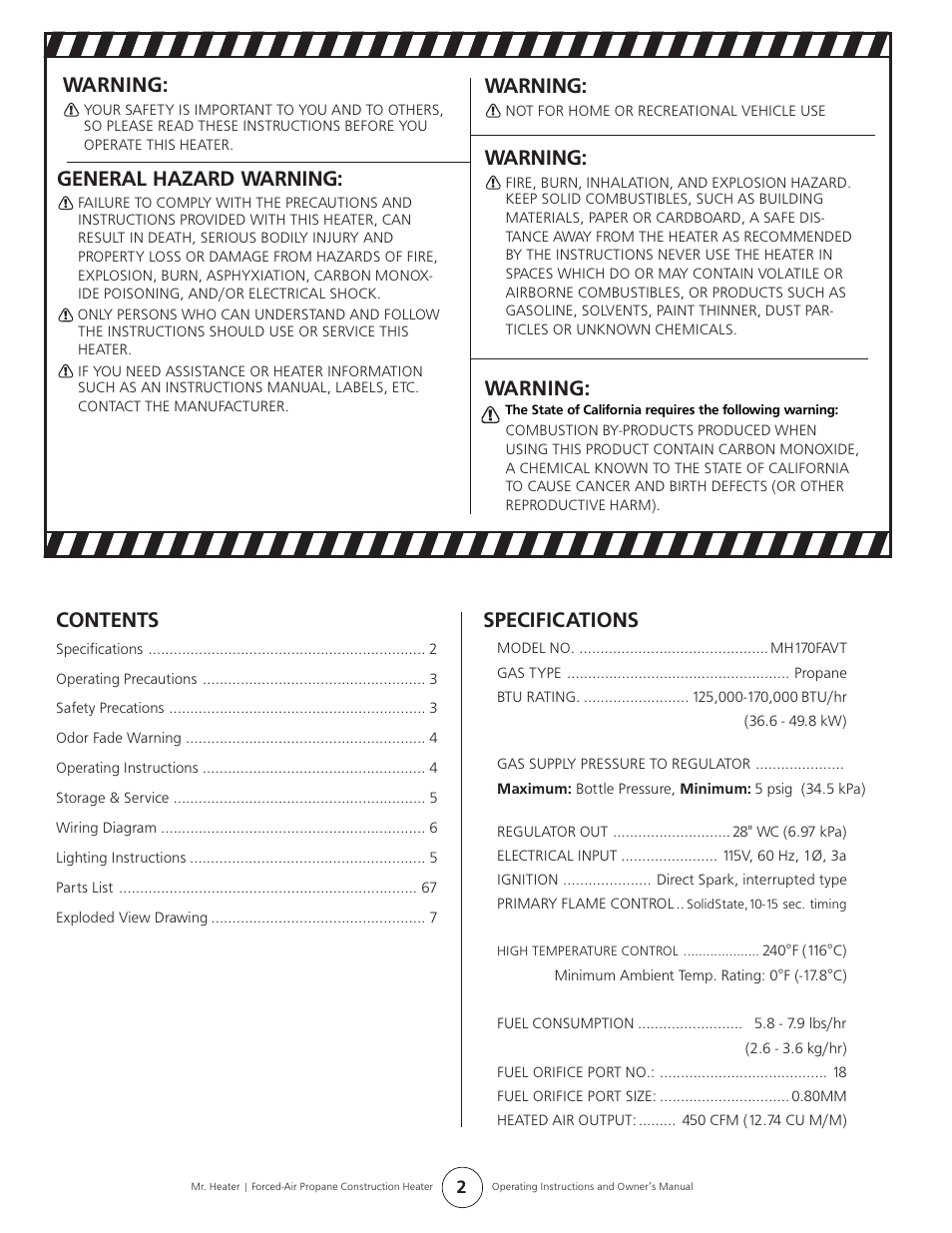 Enerco MH170FAVT User Manual | Page 2 / 8