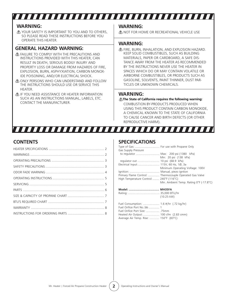 Enerco MH35FA User Manual | Page 2 / 8