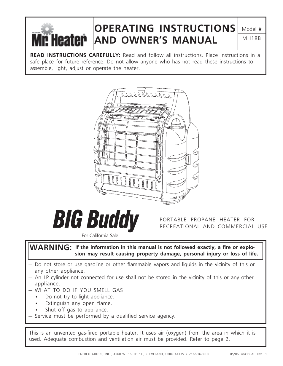 Enerco MH18B User Manual | 10 pages