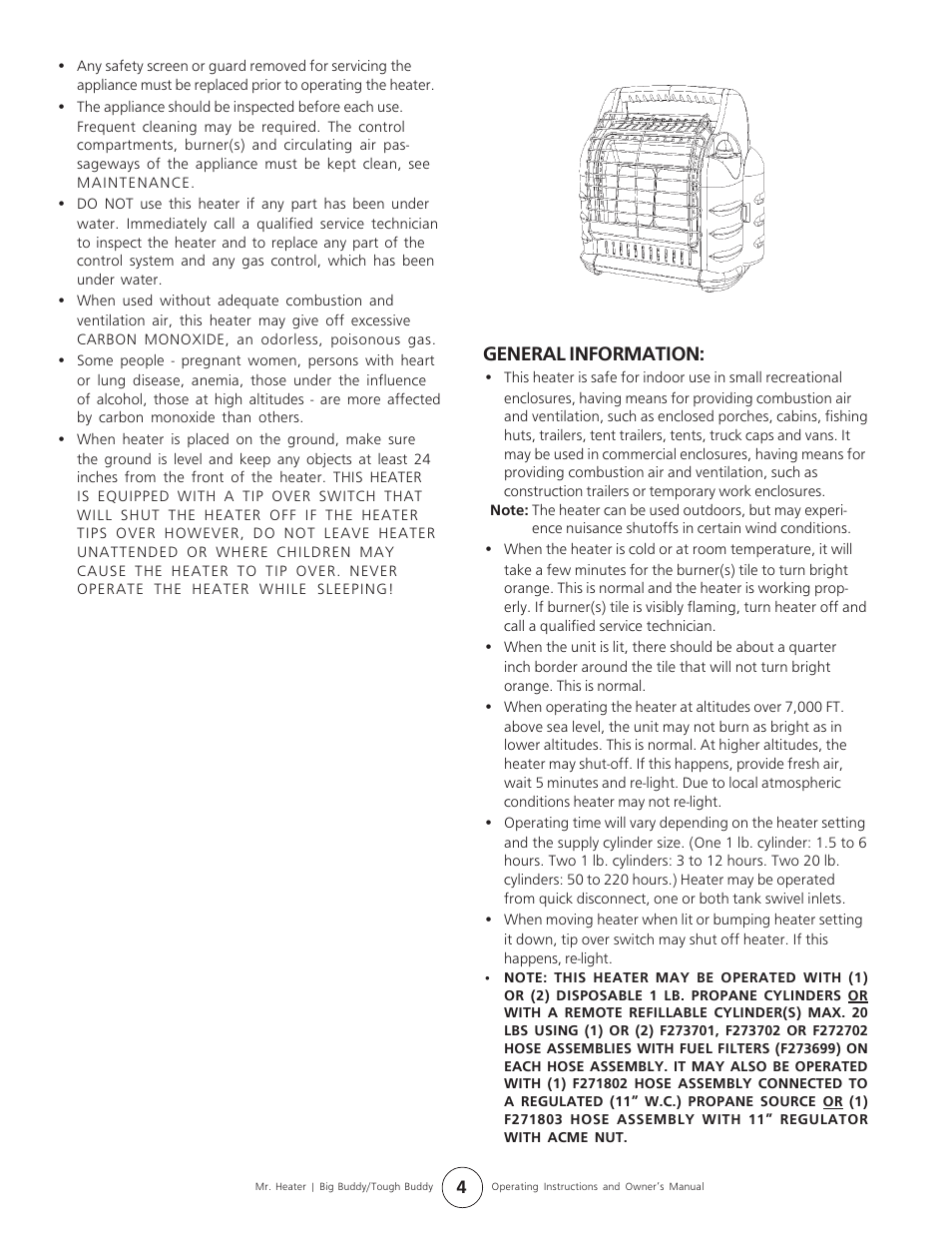 General information | Enerco MH18B User Manual | Page 4 / 10