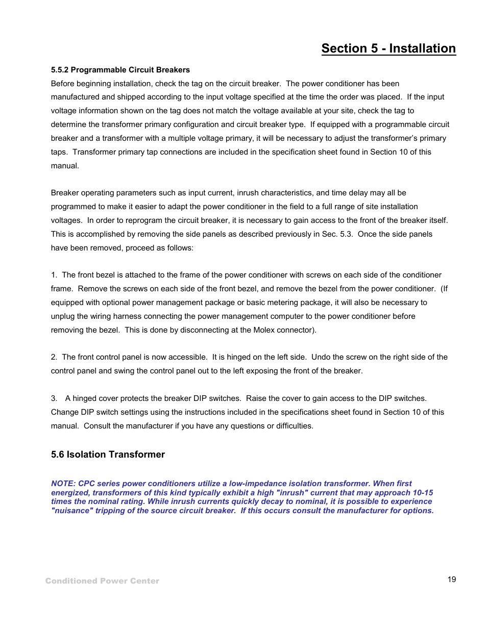 ETA Systems SM5505 User Manual | Page 19 / 39