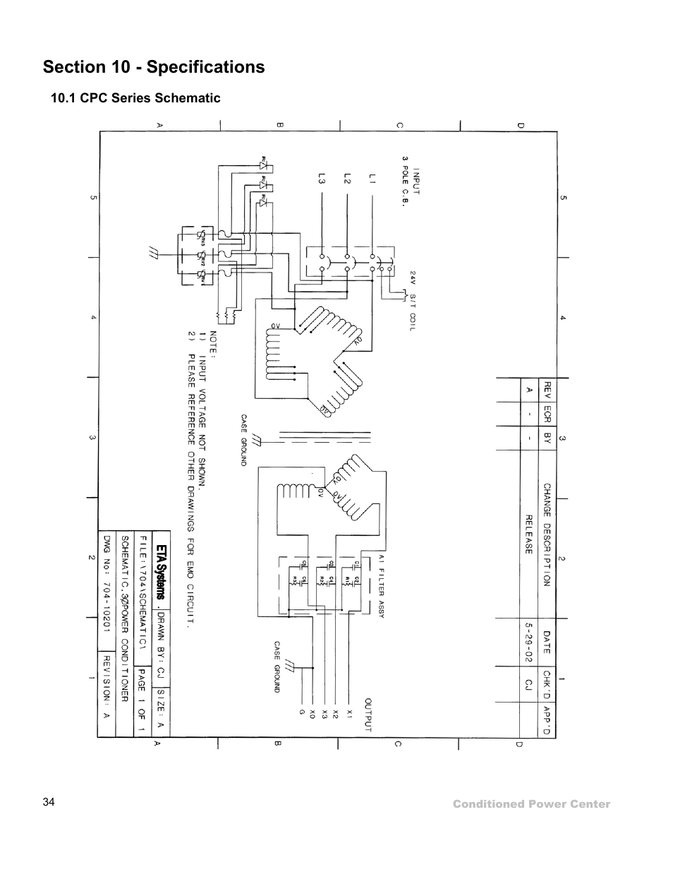 1 cpc series schematic | ETA Systems SM5505 User Manual | Page 34 / 39