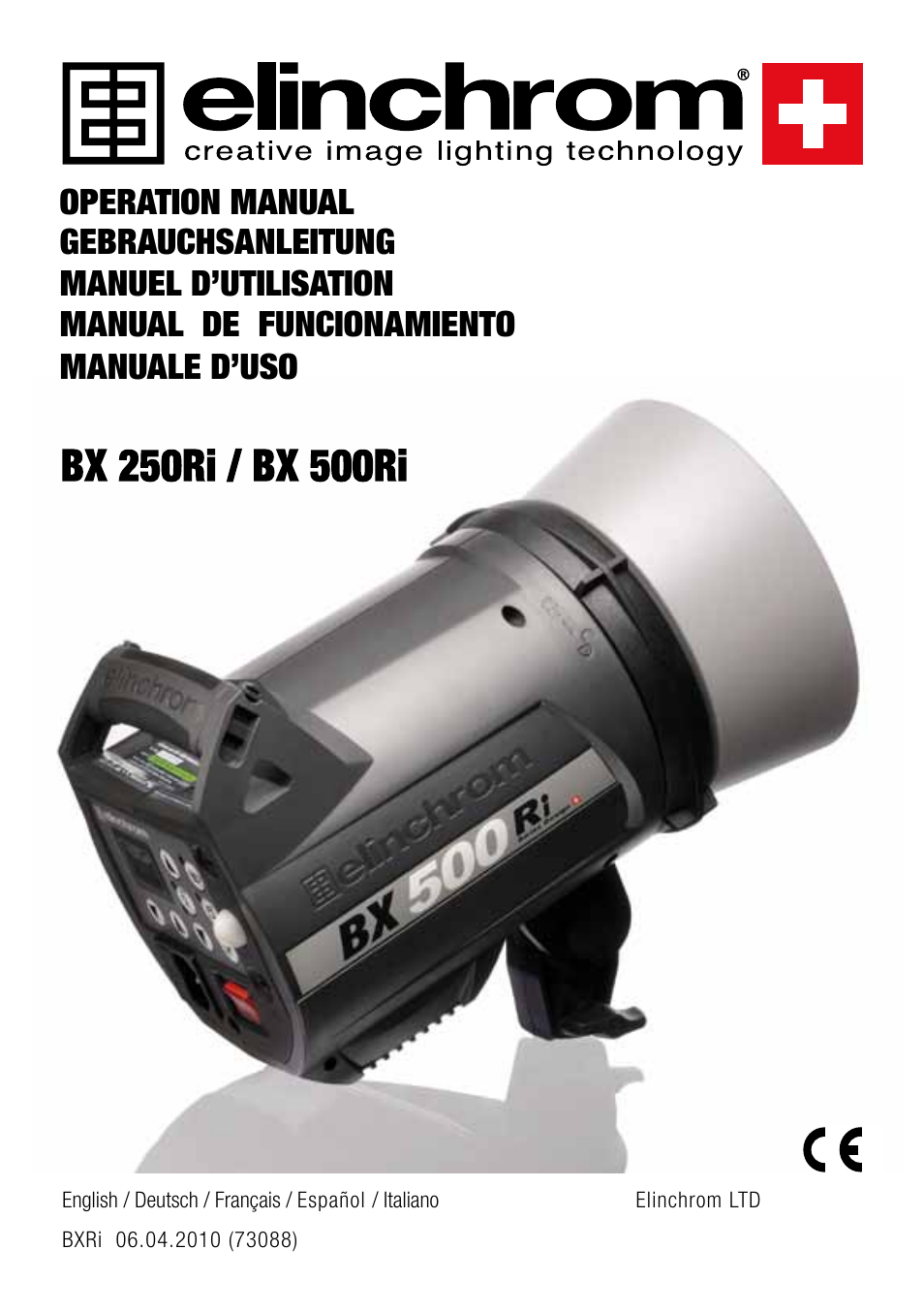 Elinchrom BX 500RI User Manual | 22 pages