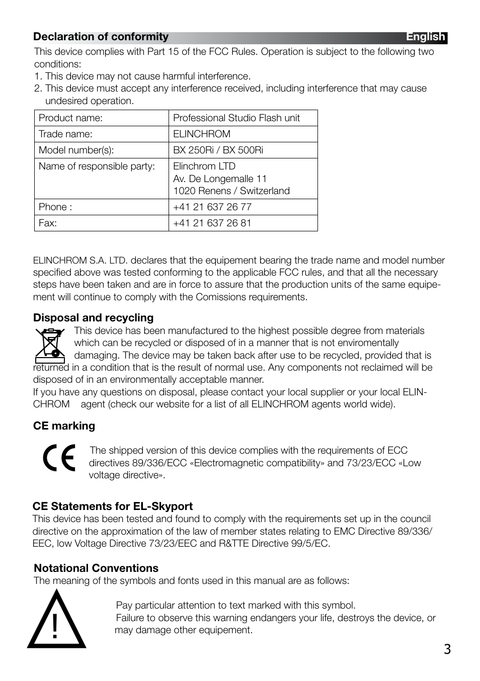 Elinchrom BX 500RI User Manual | Page 4 / 22