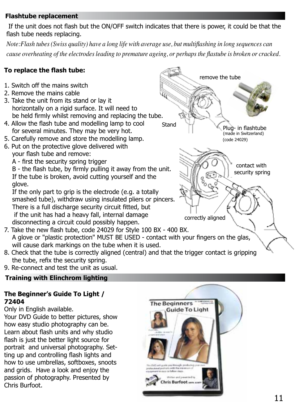 Elinchrom BX100 User Manual | Page 12 / 16