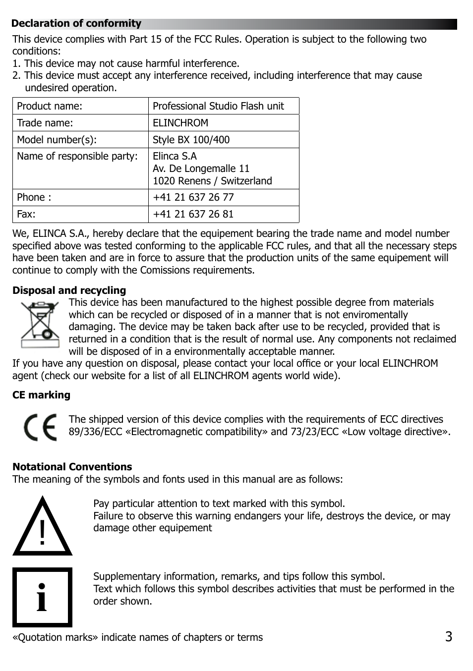 Elinchrom BX100 User Manual | Page 4 / 16