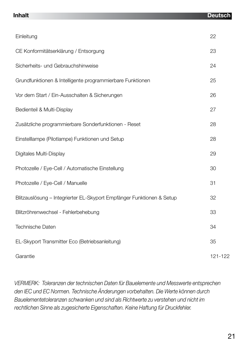 Elinchrom D-LITE 2 IT User Manual | Page 22 / 125