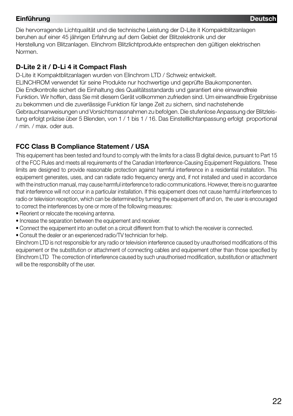 Elinchrom D-LITE 2 IT User Manual | Page 23 / 125