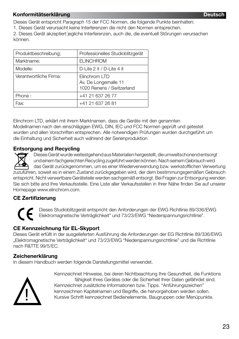 Elinchrom D-LITE 2 IT User Manual | Page 24 / 125