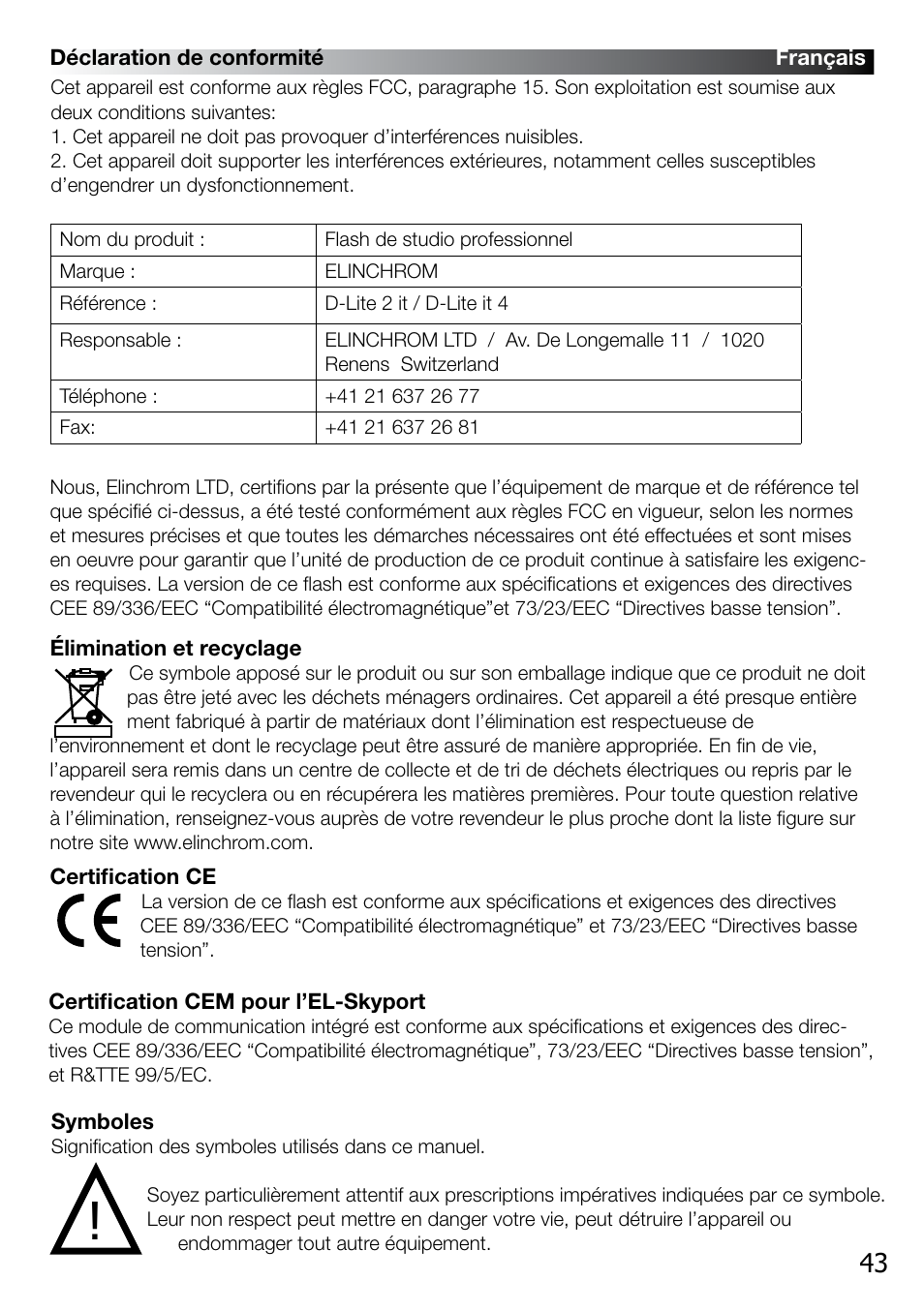 Elinchrom D-LITE 2 IT User Manual | Page 44 / 125