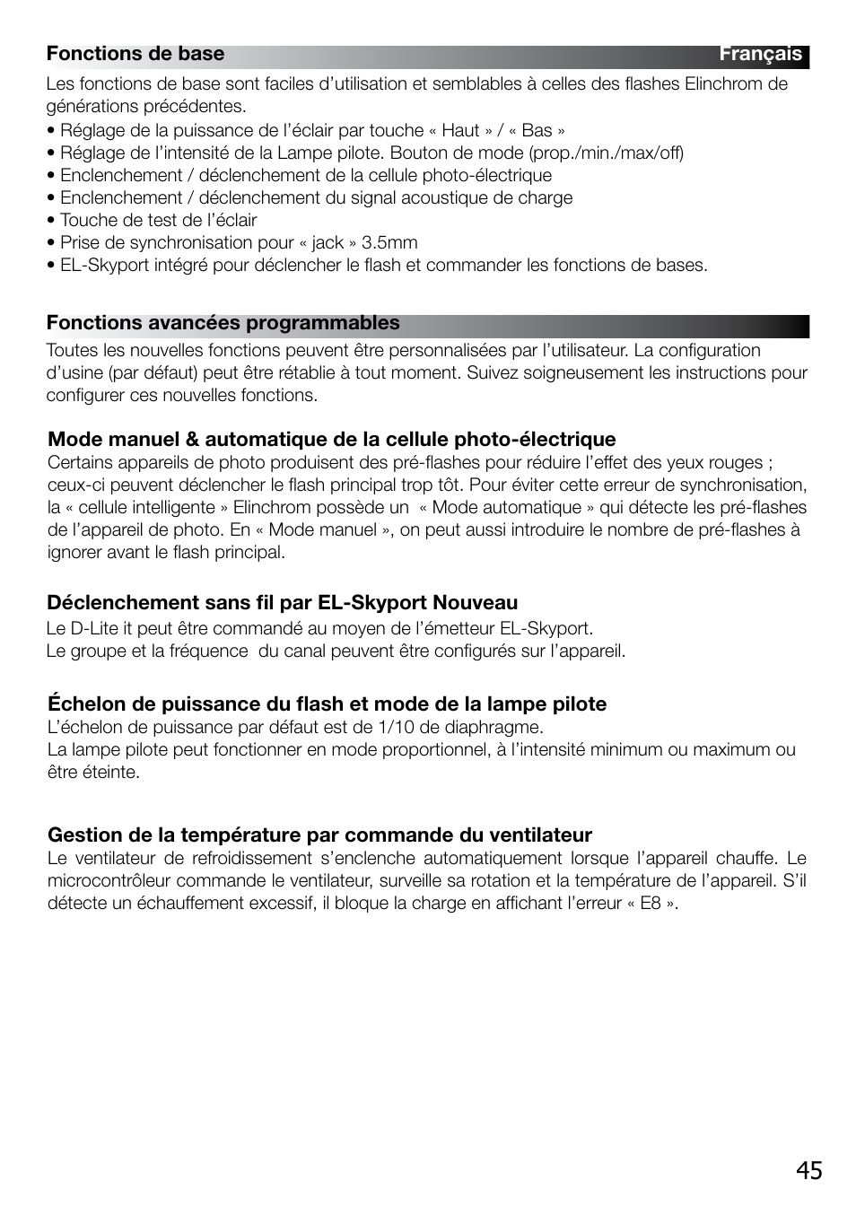 Elinchrom D-LITE 2 IT User Manual | Page 46 / 125