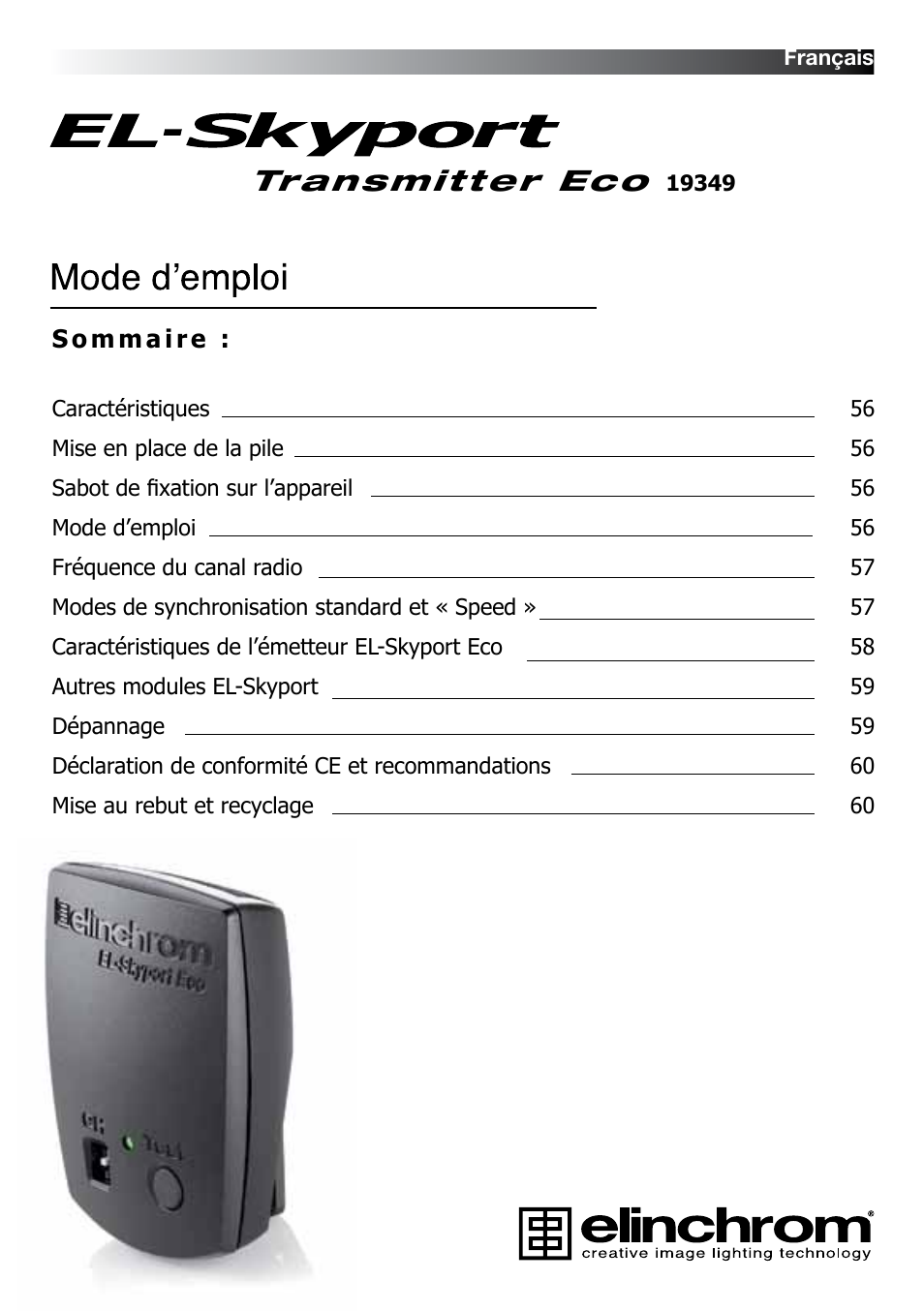Transmitter eco | Elinchrom D-LITE 2 IT User Manual | Page 56 / 125