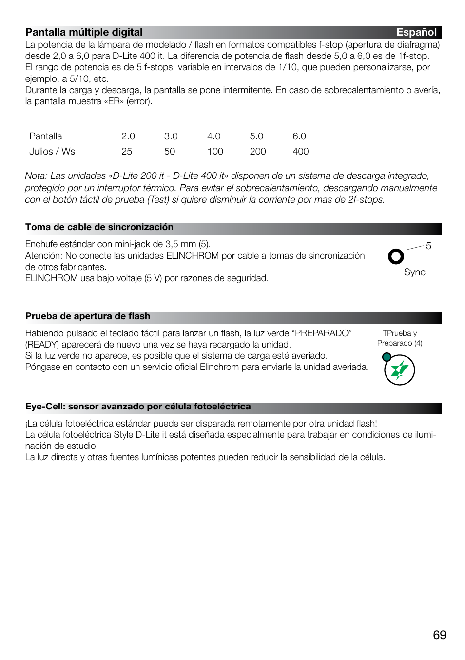 Elinchrom D-LITE 2 IT User Manual | Page 70 / 125