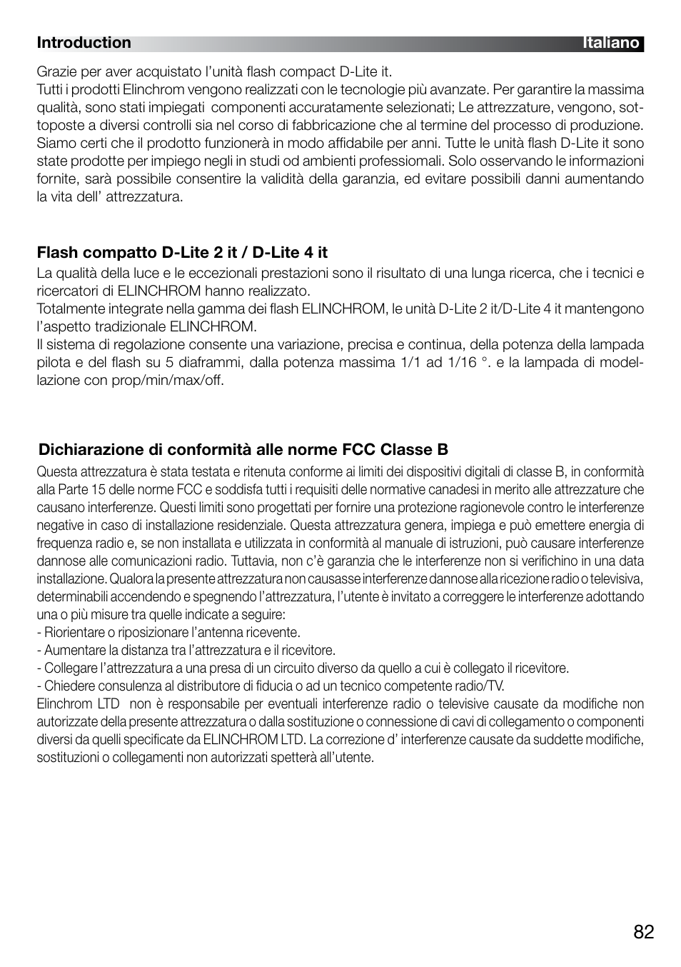 Elinchrom D-LITE 2 IT User Manual | Page 83 / 125