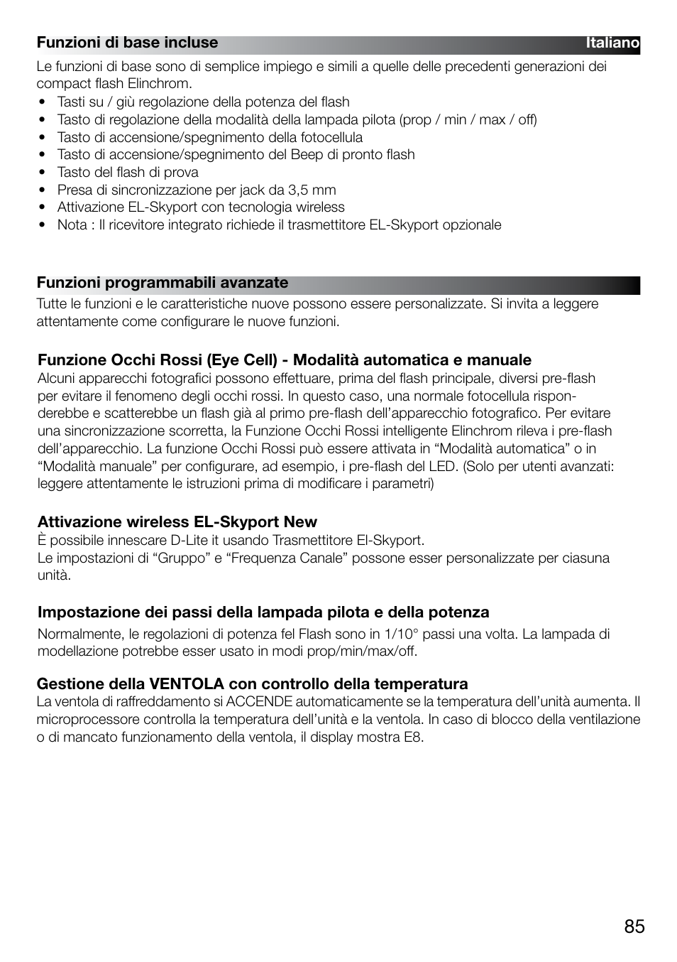 Elinchrom D-LITE 2 IT User Manual | Page 86 / 125