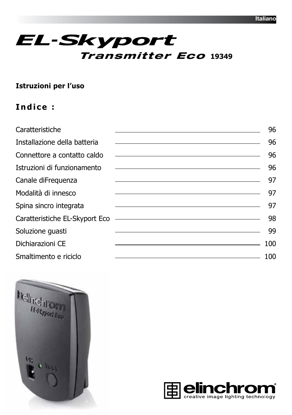 Transmitter eco | Elinchrom D-LITE 2 IT User Manual | Page 96 / 125
