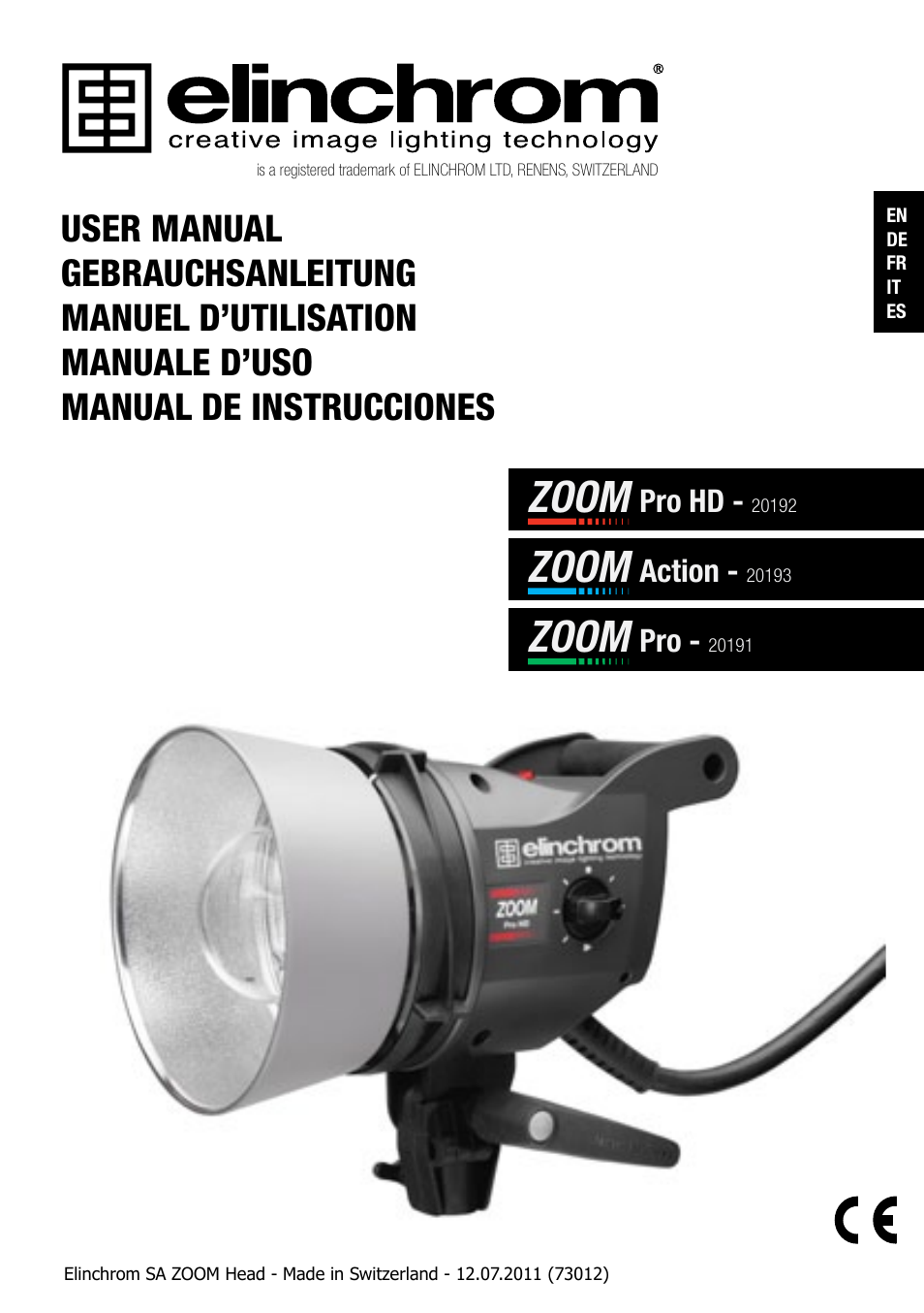 Elinchrom ZOOM PRO - 20191 User Manual | 64 pages
