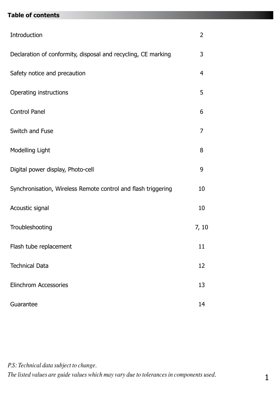 Elinchrom RX 300 User Manual | Page 2 / 16