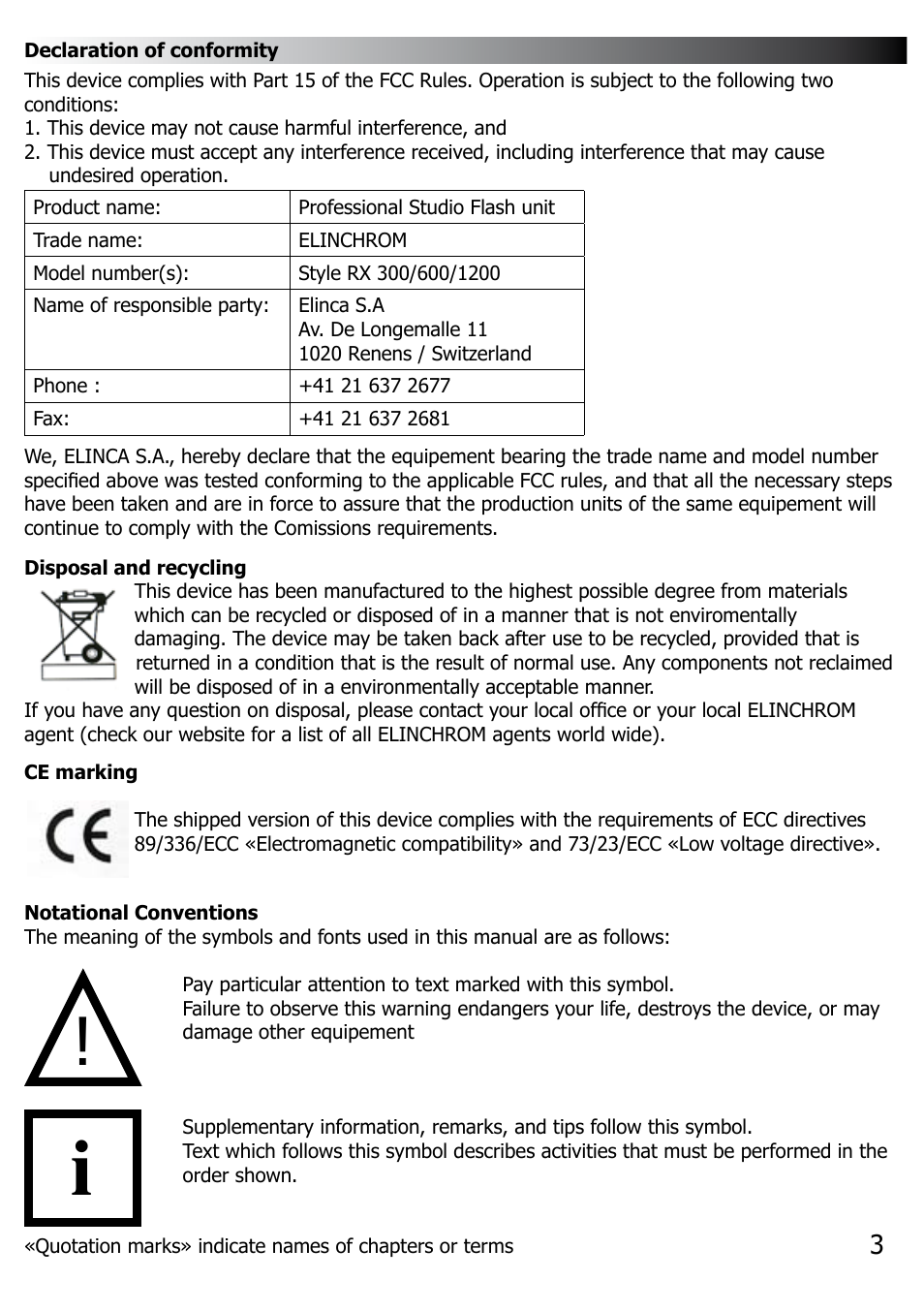 Elinchrom RX 300 User Manual | Page 4 / 16