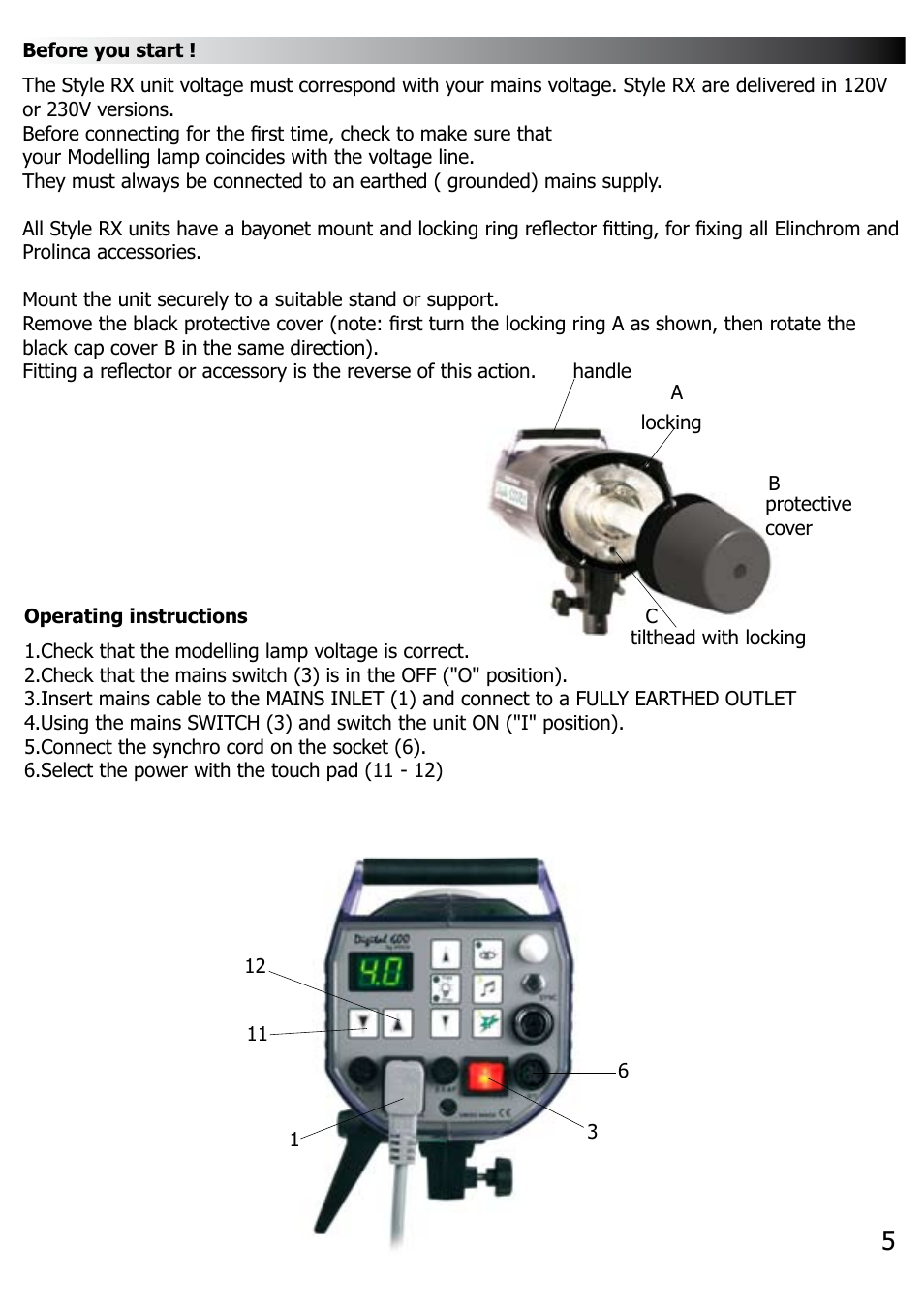 Elinchrom RX 300 User Manual | Page 6 / 16