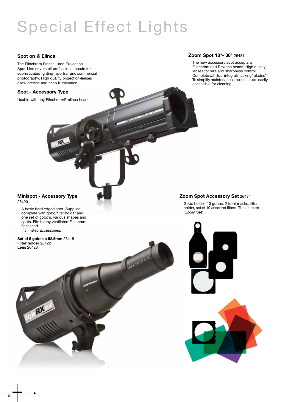 Special effect lights | Elinchrom 300RX User Manual | Page 12 / 32