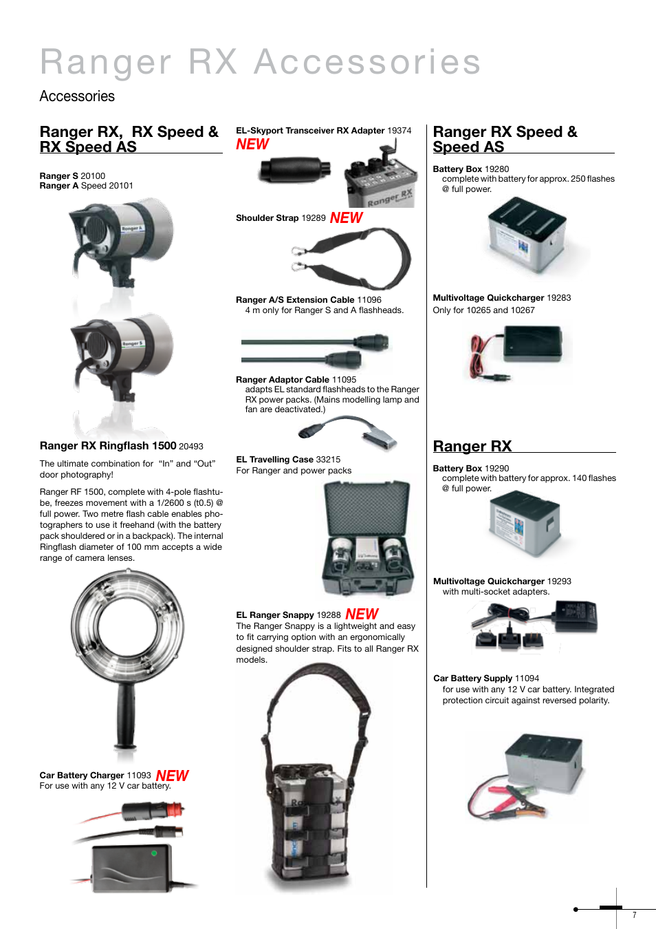 Ranger rx accessories, Accessories ranger rx, rx speed & rx speed as, Ranger rx speed & speed as | Ranger rx | Elinchrom 300RX User Manual | Page 7 / 32