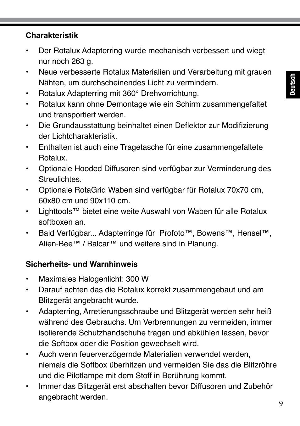 Elinchrom 73320 User Manual | Page 9 / 30