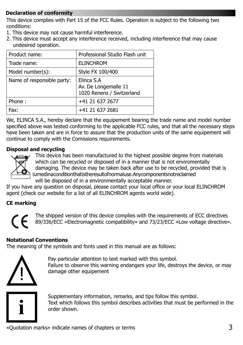 Elinchrom STYLE 400 User Manual | Page 4 / 16