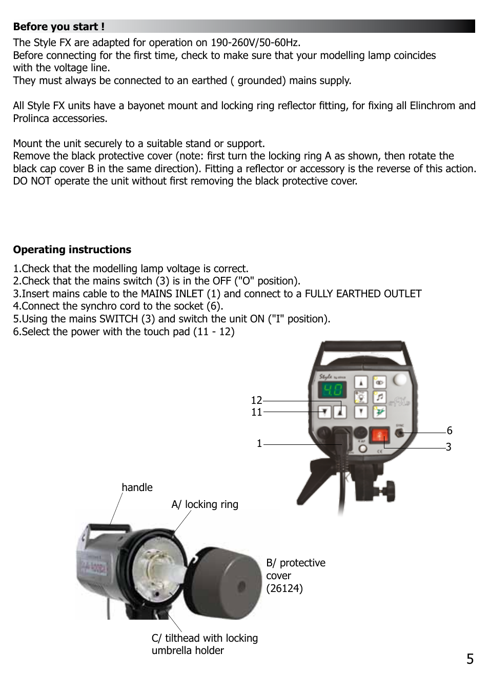 Elinchrom STYLE 400 User Manual | Page 6 / 16
