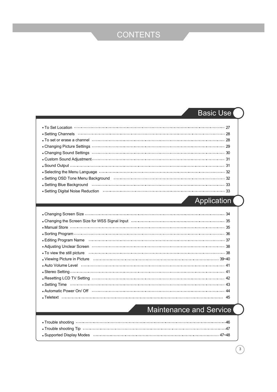 ERAE Electronics Industry 32 LCD TV none User Manual | Page 3 / 52