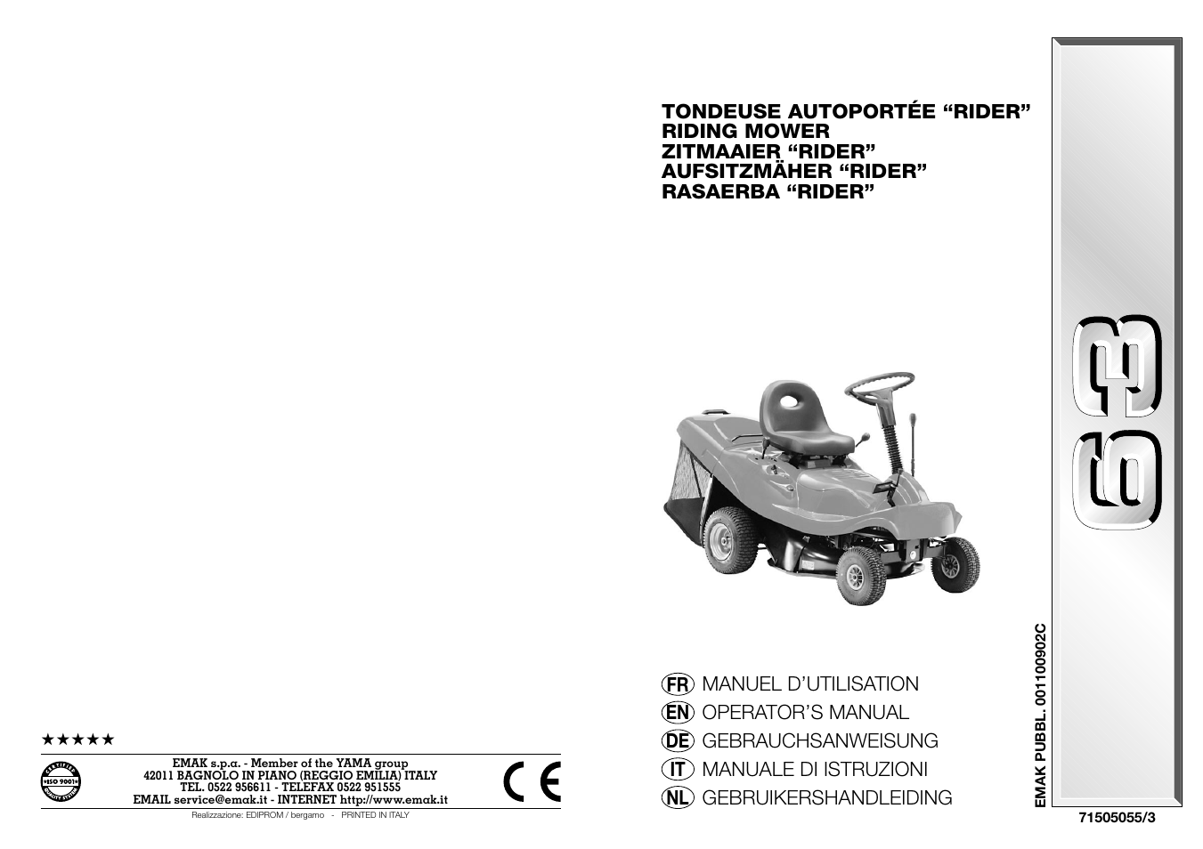 EMAK RIDING MOWER User Manual | 42 pages