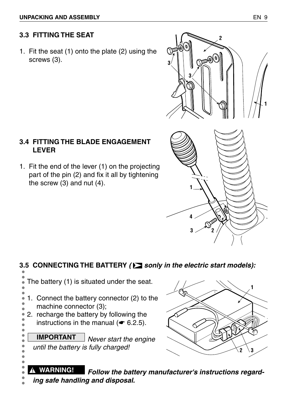 EMAK RIDING MOWER User Manual | Page 11 / 42