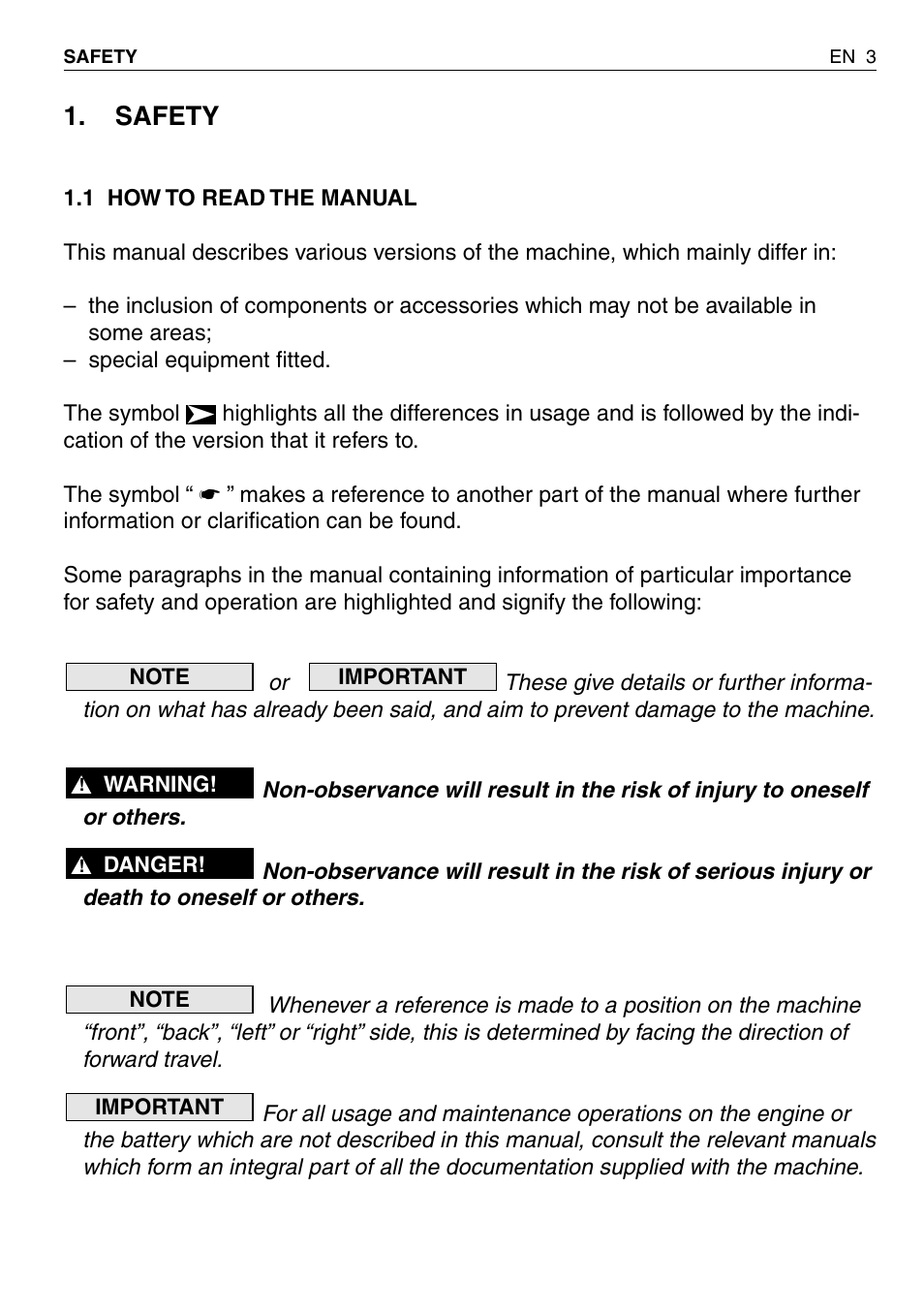 Safety | EMAK RIDING MOWER User Manual | Page 5 / 42