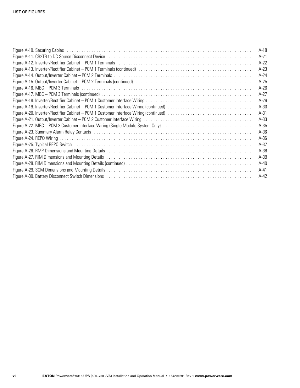 Eaton POWERWARE 9315 User Manual | Page 10 / 154