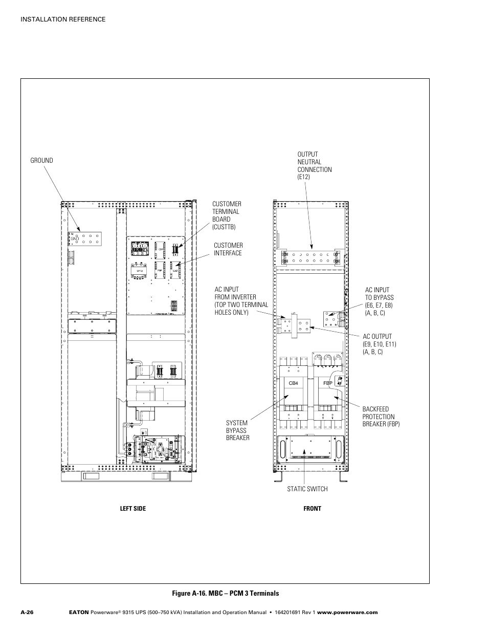 Eaton POWERWARE 9315 User Manual | Page 136 / 154